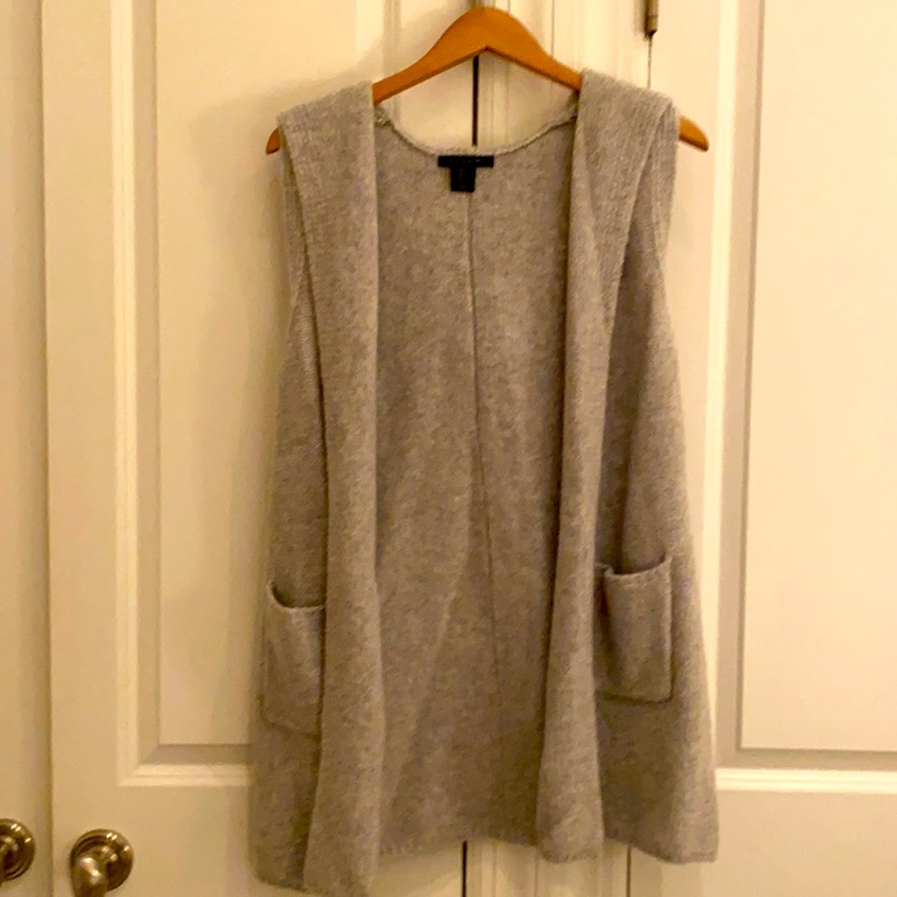 Never Worn Long Grey Tahari Sweater Vest